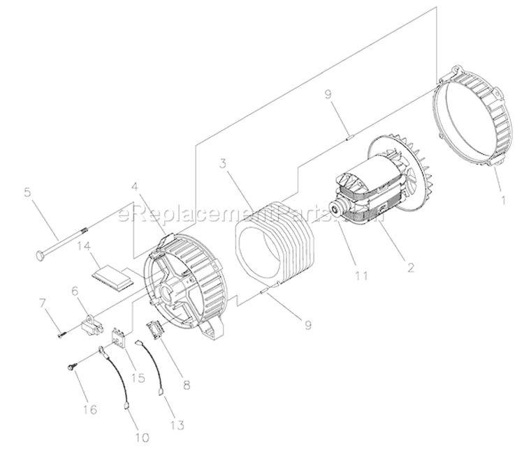 Page A Diagram and Parts List for 030381-0  Briggs and Stratton Generator